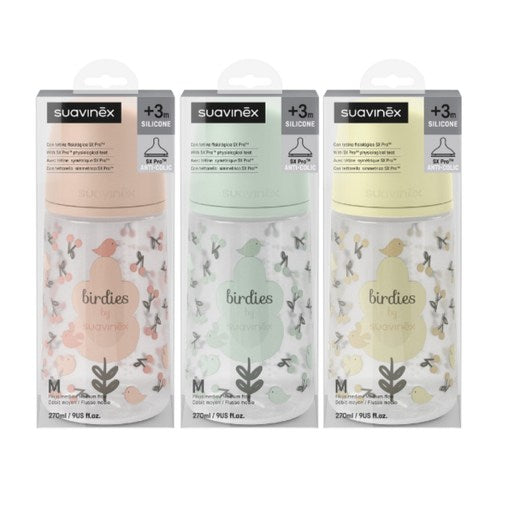 Suavinex - Biberon plastik 270 ml 3m+ ( Birdies collection )