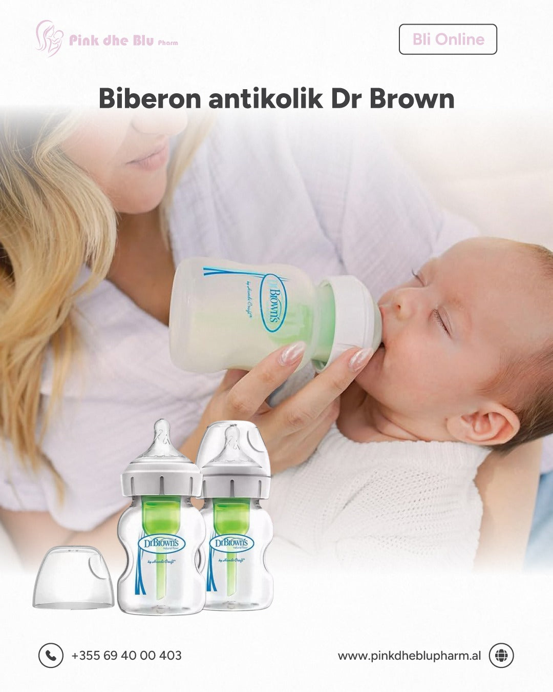 Dr Brown'sSet Biberonash Qelq 150ml