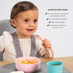 Bendable baby cutlery, pink
