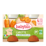 Babybio Pumpkin Carrot Jar Organic+4months 2x130gr