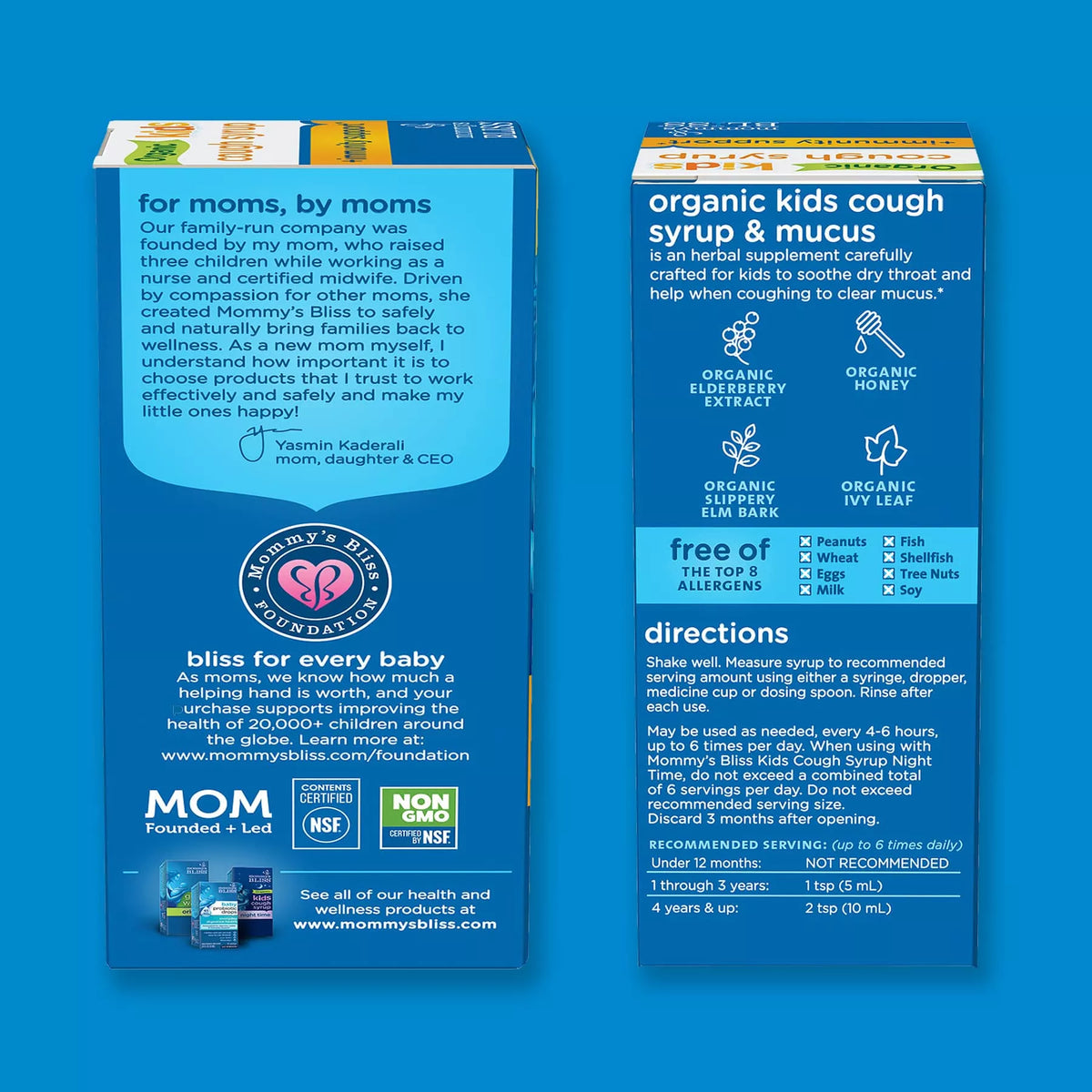 Mommy's Bliss - Kids Cough Syrup e Mucus