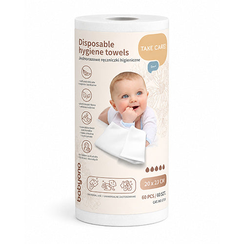 Babyono - Peshqir njeperdorimesh per Bebe (60 cope)