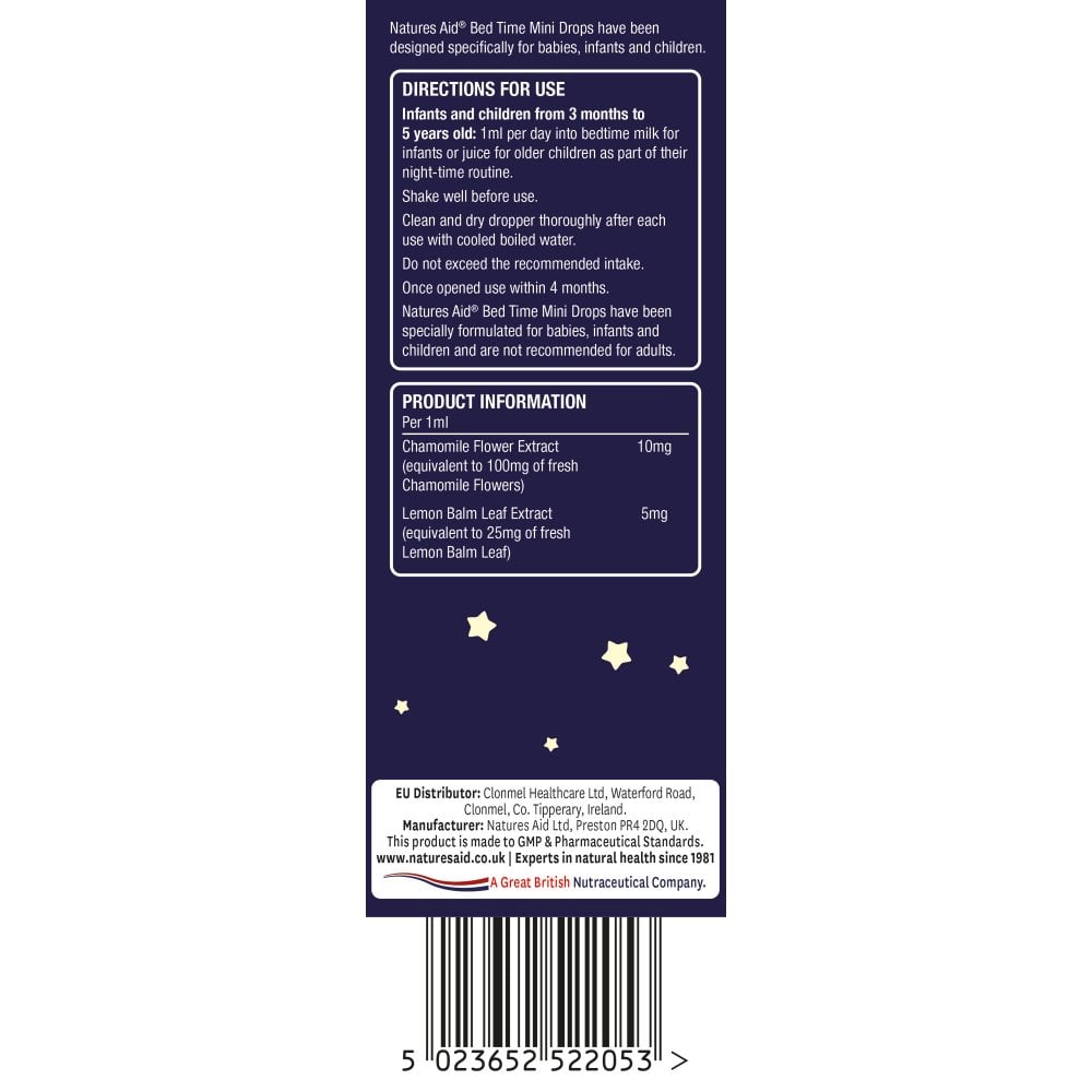 Natures Aid - Mini Drops Bed Time