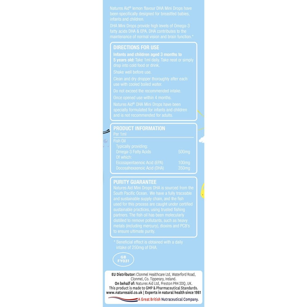Natures Aid - Mini Drops DHA