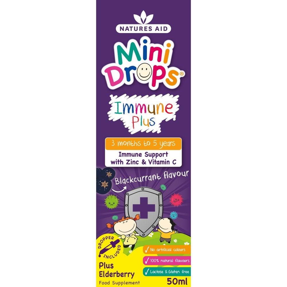 Natures Aid - Mini Drops Immune Plus