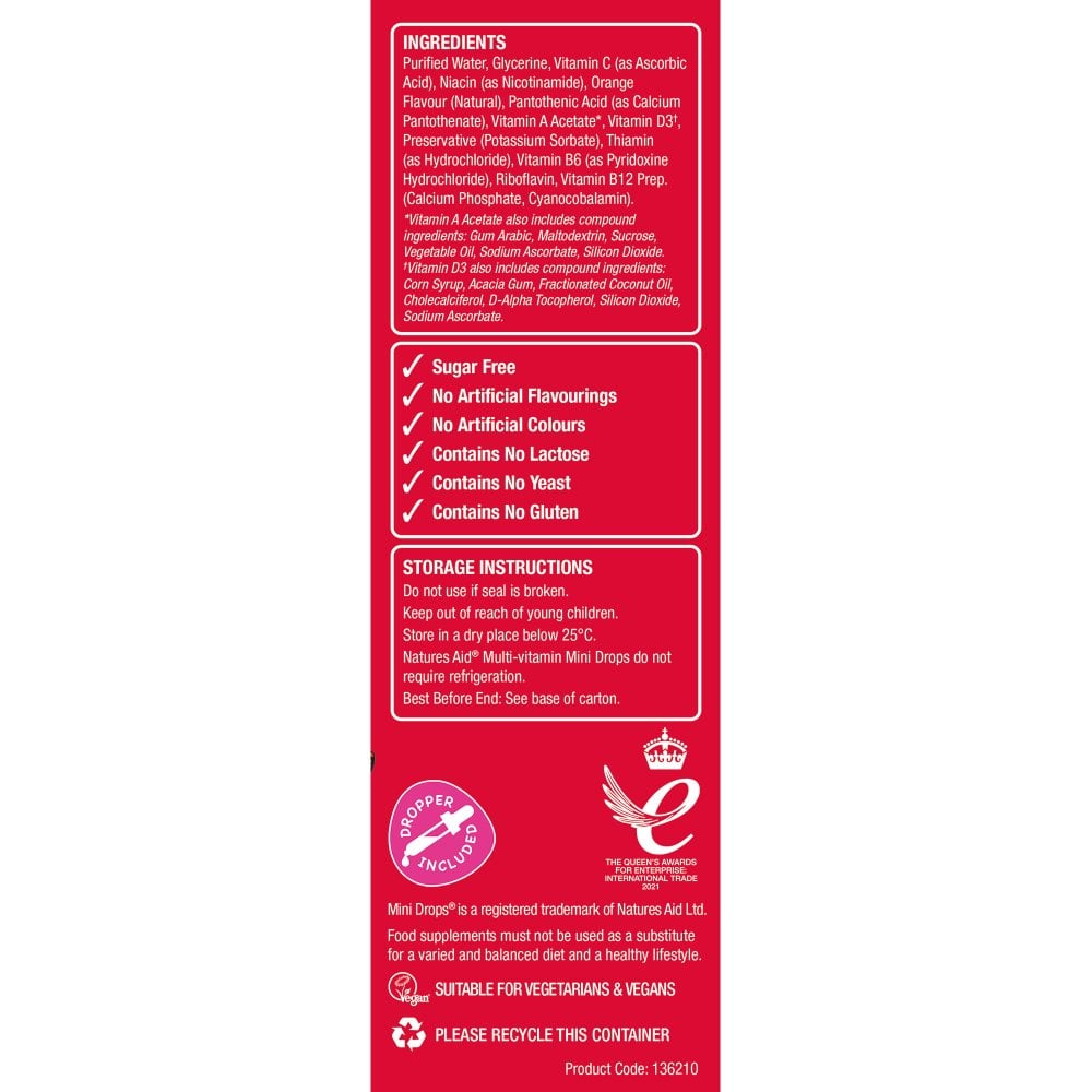 Natures Aid - Mini Drops Multivitamin