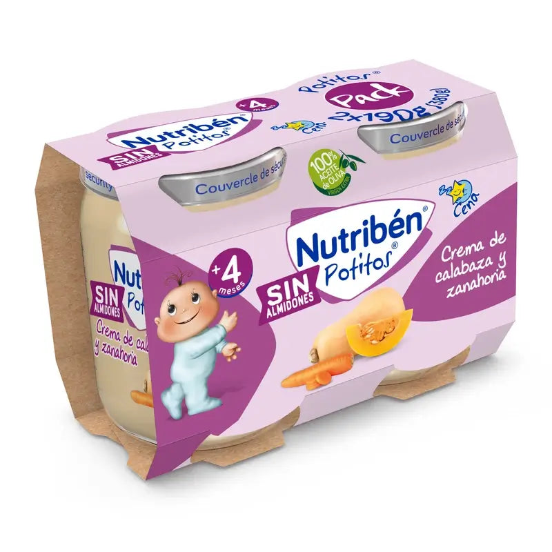 Nutribén Potitos – Krem Kungulli dhe Karote, +4 muaj