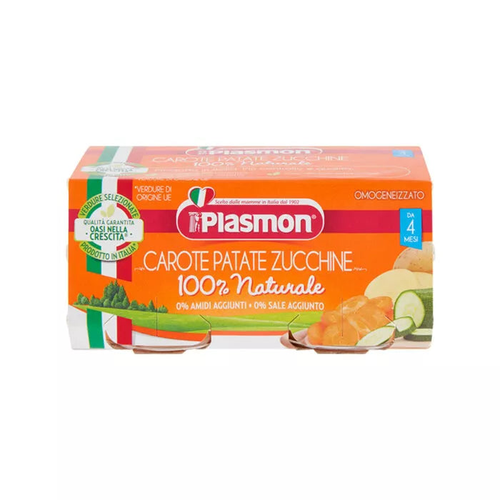Plasmon – Pure karrotë, patate, kungull i njomë (4m+)