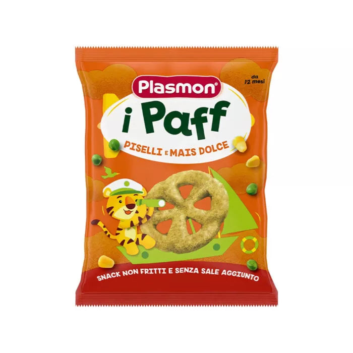 Plasmon – Pufka të buta me bizele dhe misër të ëmbël (12m+)