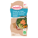 Babybio Potato, Spinach & Salmon +8months 2x200gr