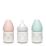 Suavinex - Premium glass wide neck bottle with round teat 120ml