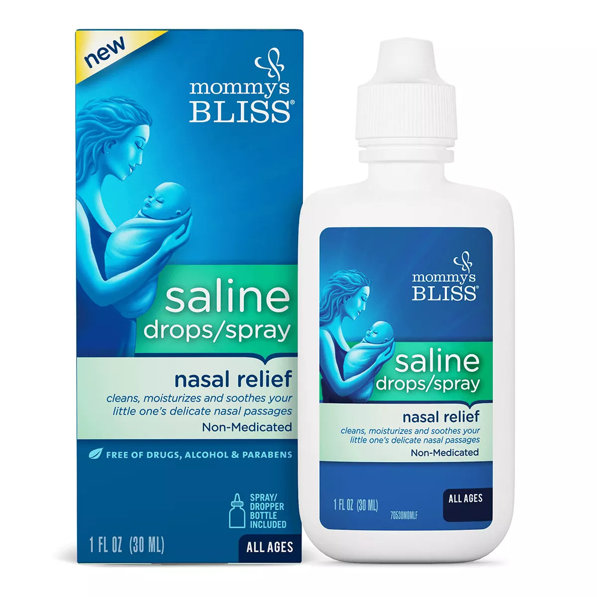 Mommy's Bliss- Saline Drops/Spray nasal relief