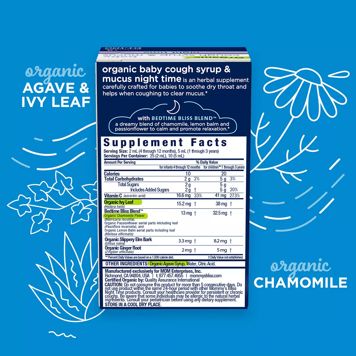 Mommy's Bliss - Baby Cough Syrup Mucus Night Time