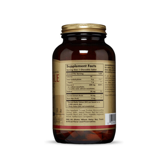 Solgar – Vitaminë C 500mg, e përtypshme