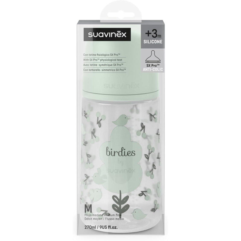 Suavinex - Biberon plastik 270 ml 3m+ ( Birdies collection )