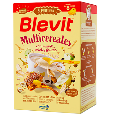 Blevit Multicereales con muesli miel y frutas