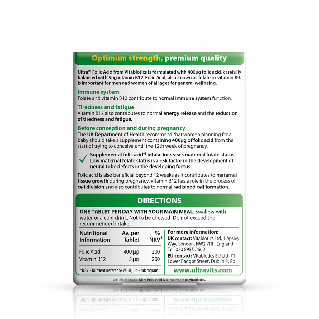 Vitabiotics – Ultra Folic Acid