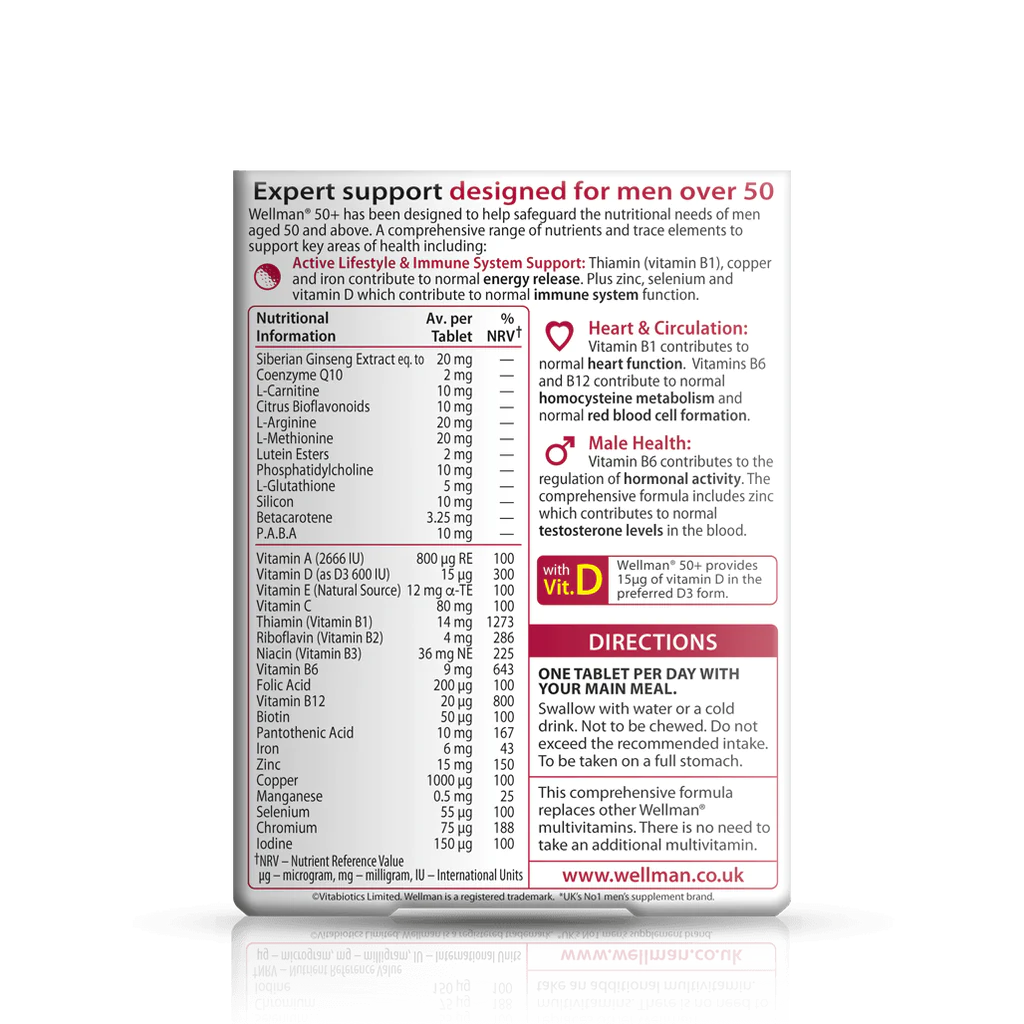 Vitabiotics – Wellman 50+